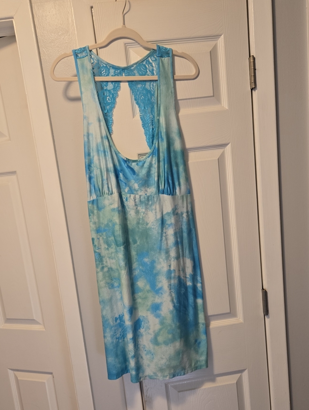 Secret Treasures Blue Tie-Dye Lace-Back Chemise 💙 Size 3X
